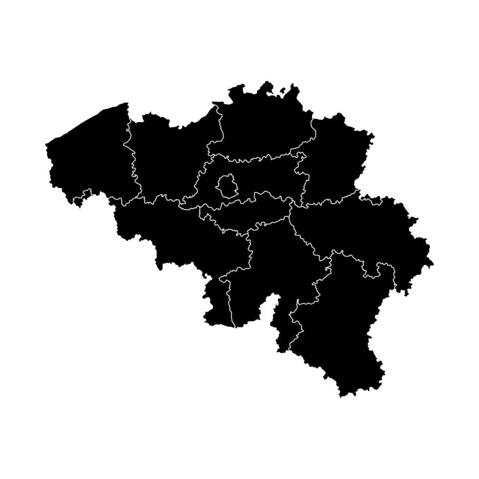 Belgio carta geografica con province. vettore illustrazione.