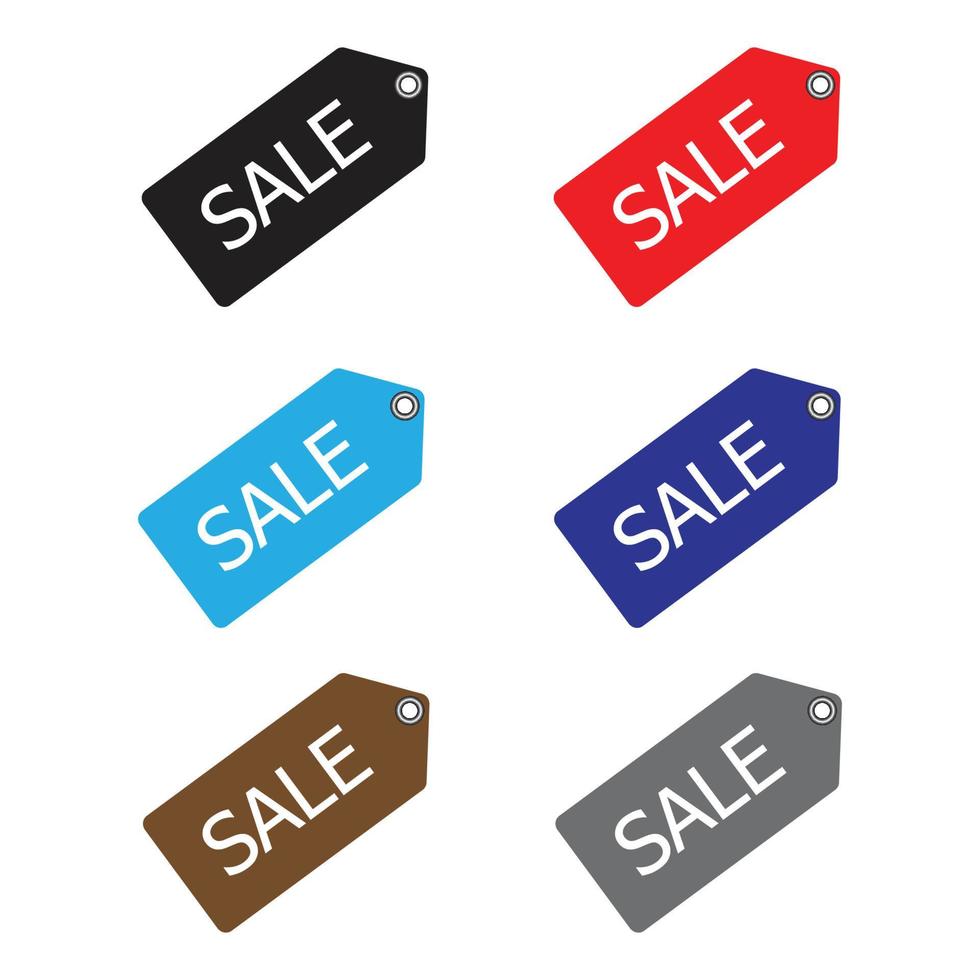 vendita prezzo etichetta, etichetta. vettore vendita icona con colorato impostare.