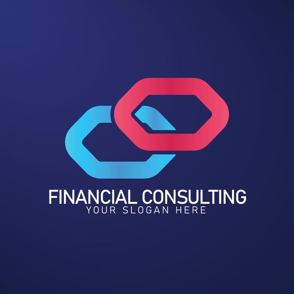 finanziario consulenza azienda logo design vettore