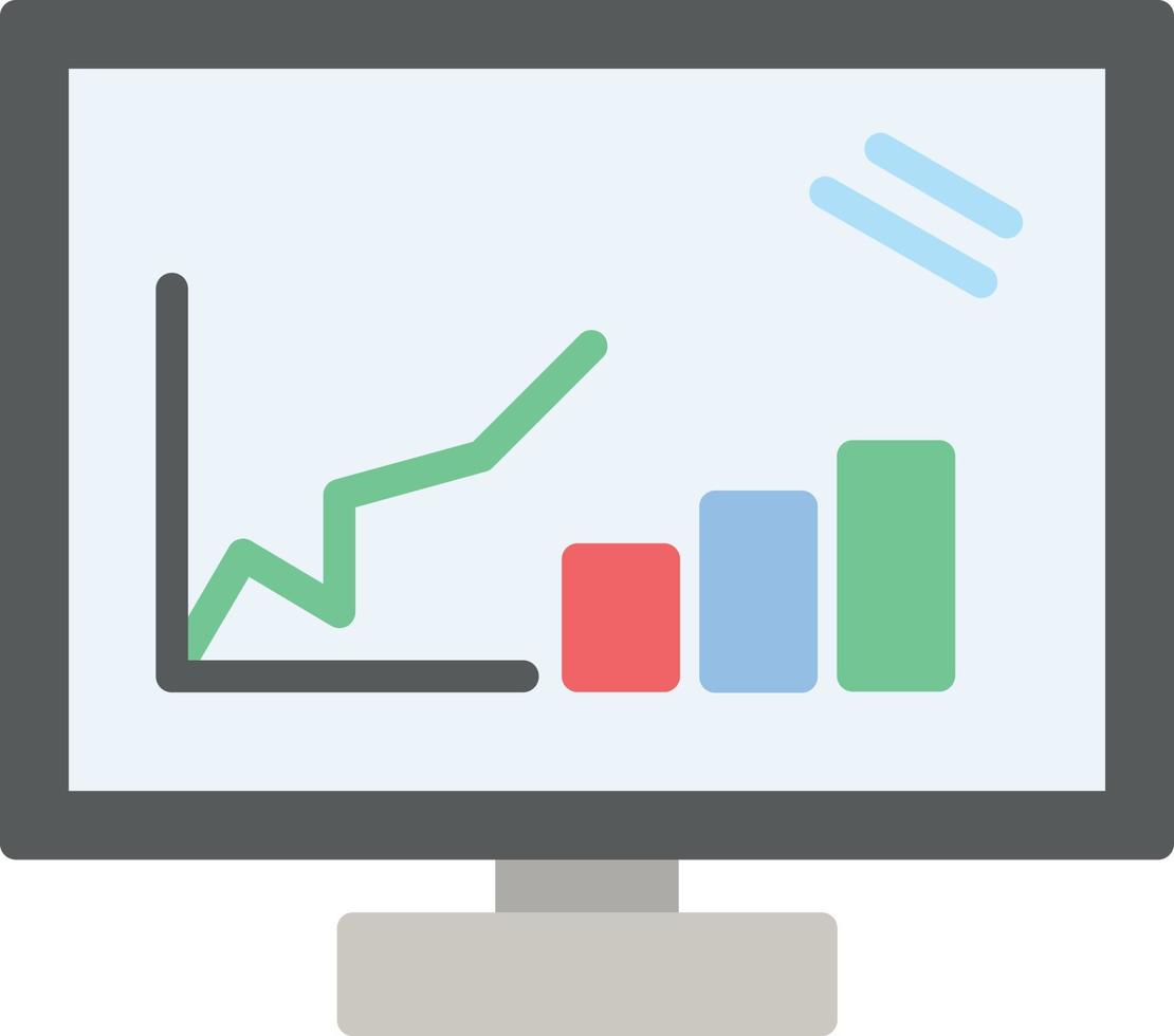 statistico grafico piatto icona vettore