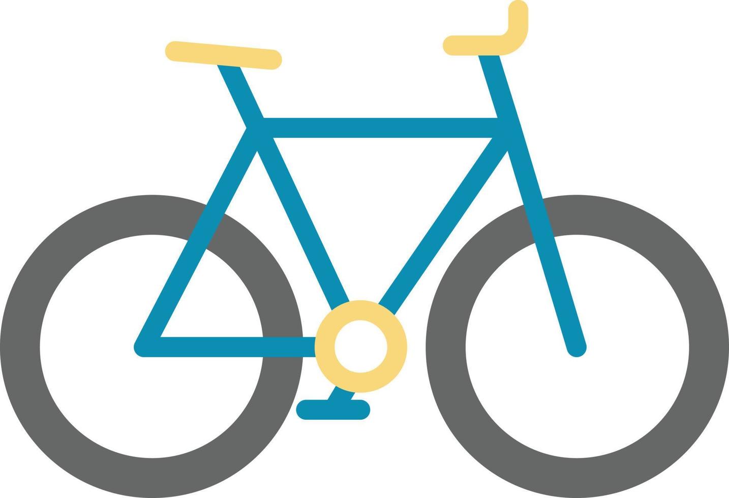 icona piatta della bicicletta vettore
