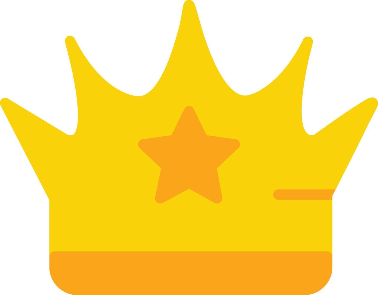 icona piatta corona vettore
