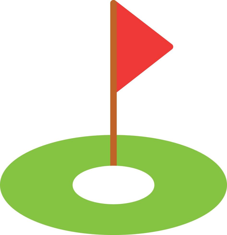 golf bandiera piatto icona vettore