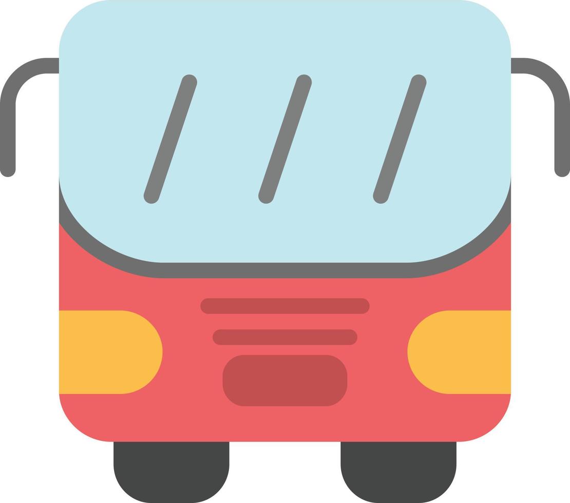 icona piana di autobus vettore