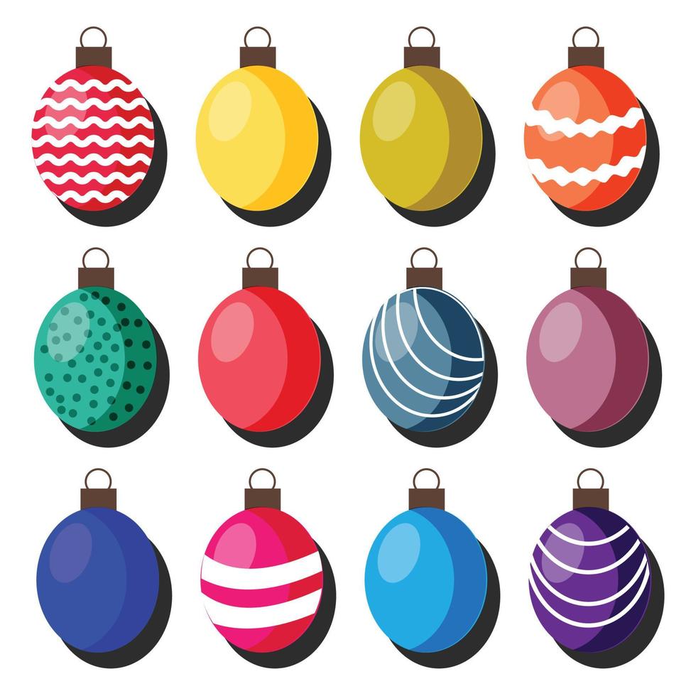 colorato Natale ornamenti vettore illustrazioni.
