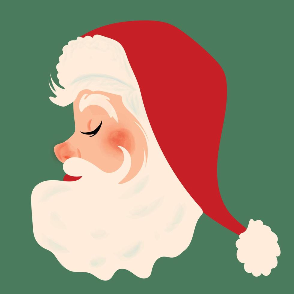 cartone animato illustrazione di carino tradizionale Santa Claus carattere. vettore