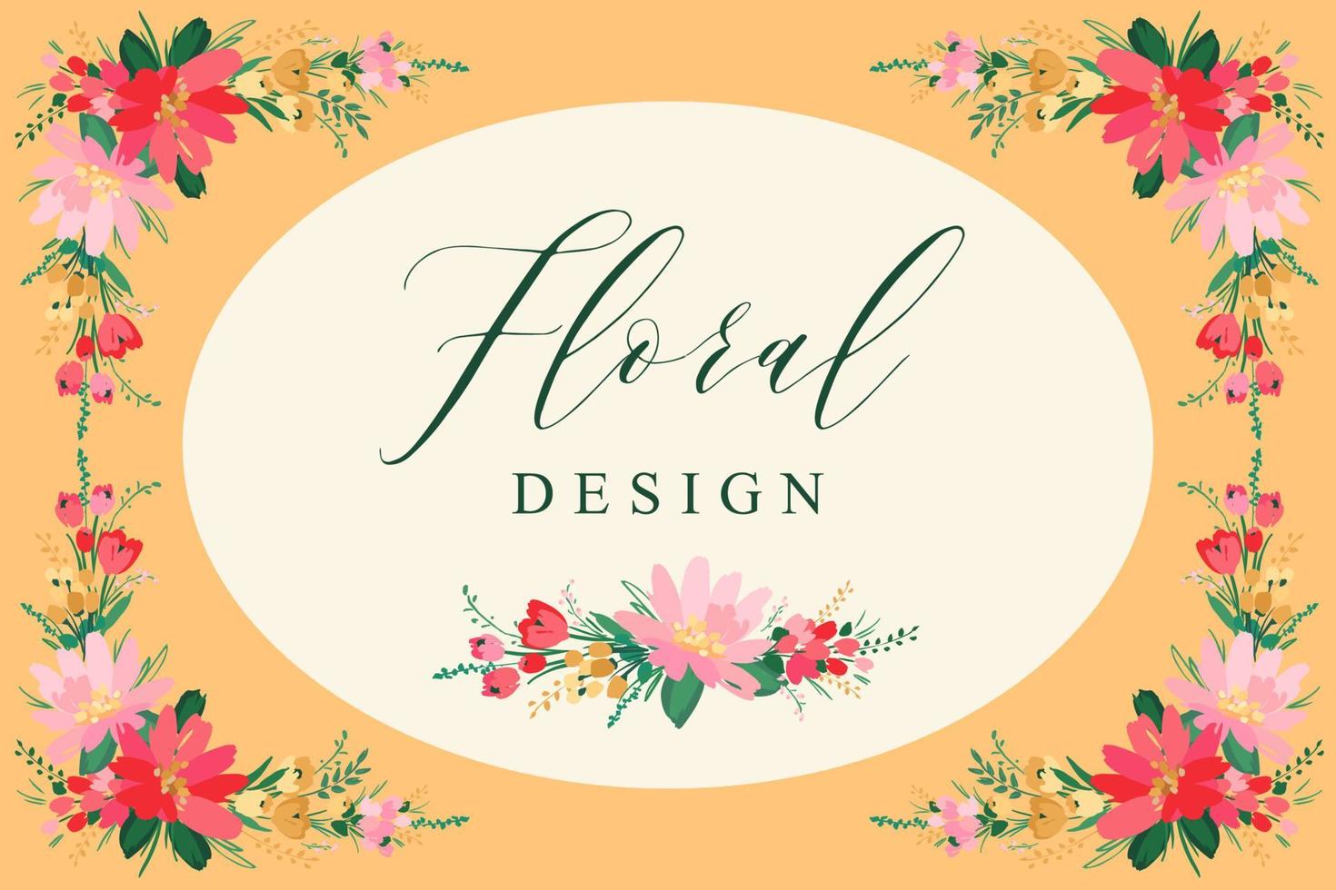 vettore floreale design. modello per carta, manifesto, volantino, coperchio, casa arredamento e altro uso.