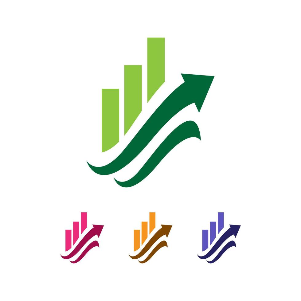 grafico con il freccia su un astratto attività commerciale finanza economia attività commerciale logo design vettore