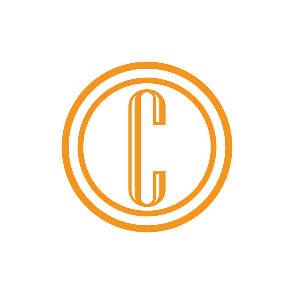 lettera c logo modello icona vettoriale design