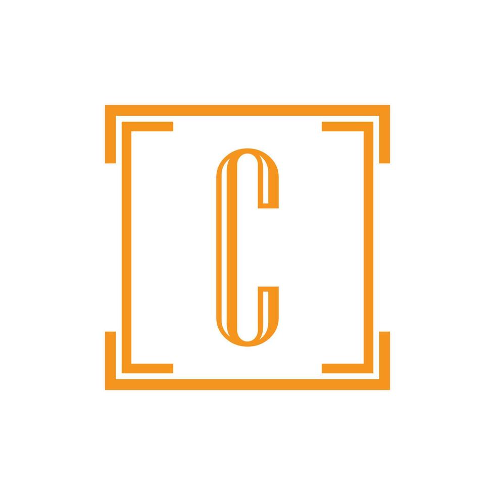 lettera c logo modello icona vettoriale design