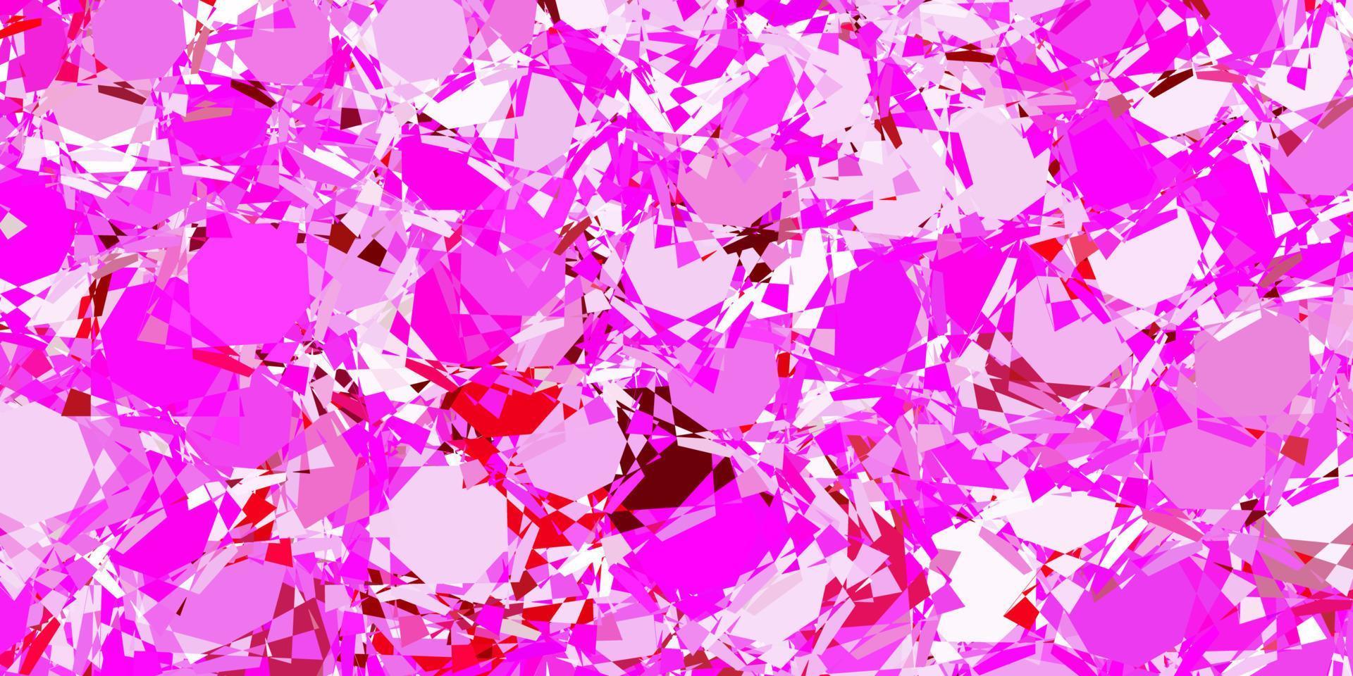 modello vettoriale viola chiaro, rosa con forme poligonali.