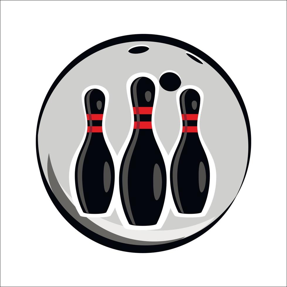 bowling squadra o club emblema vettore