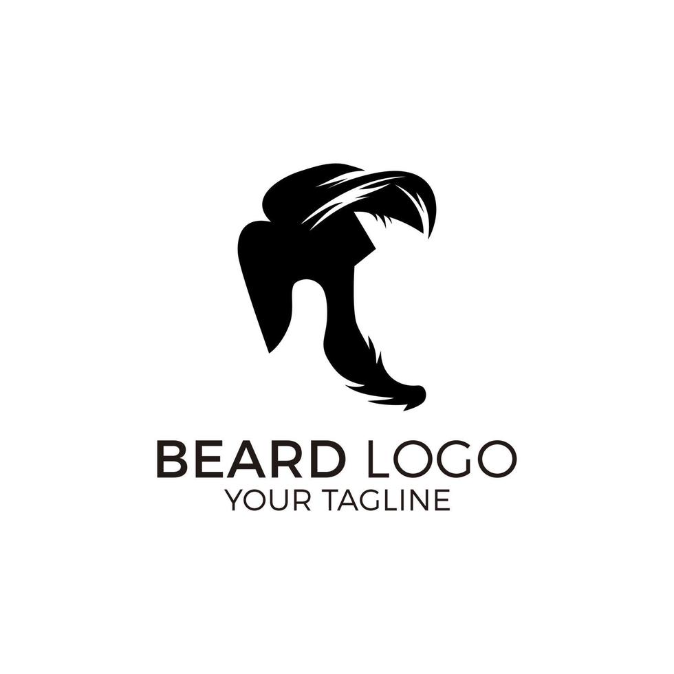 barba uomo logo vettore illustrazione