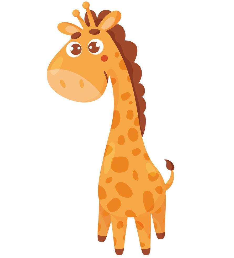 carino animale giraffa vettore