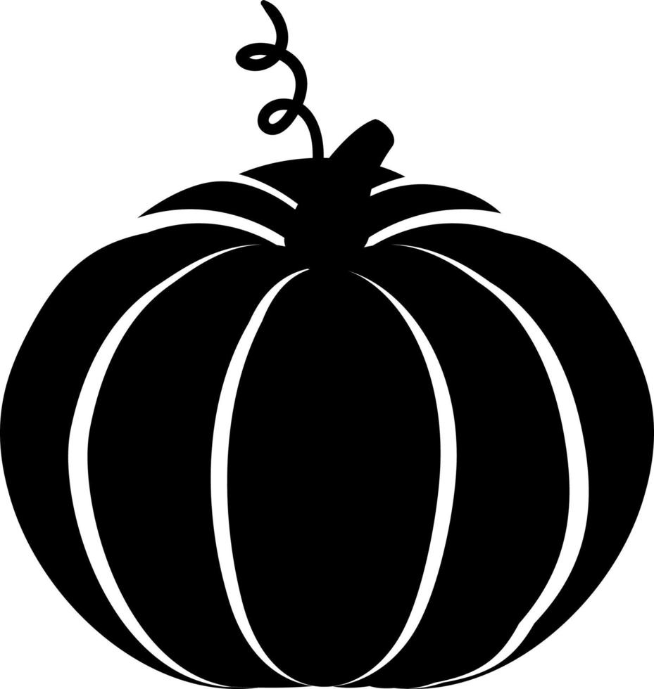 zucca Halloween o ringraziamento vacanza silhouette vettore