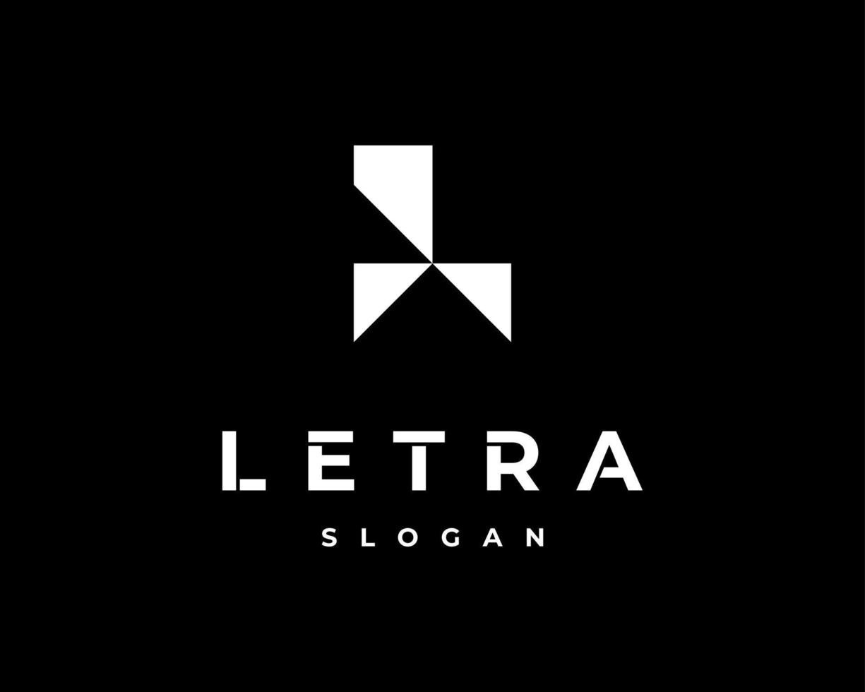 lettera l astratto geometrico moderno minimo semplice monogramma vettore logo design