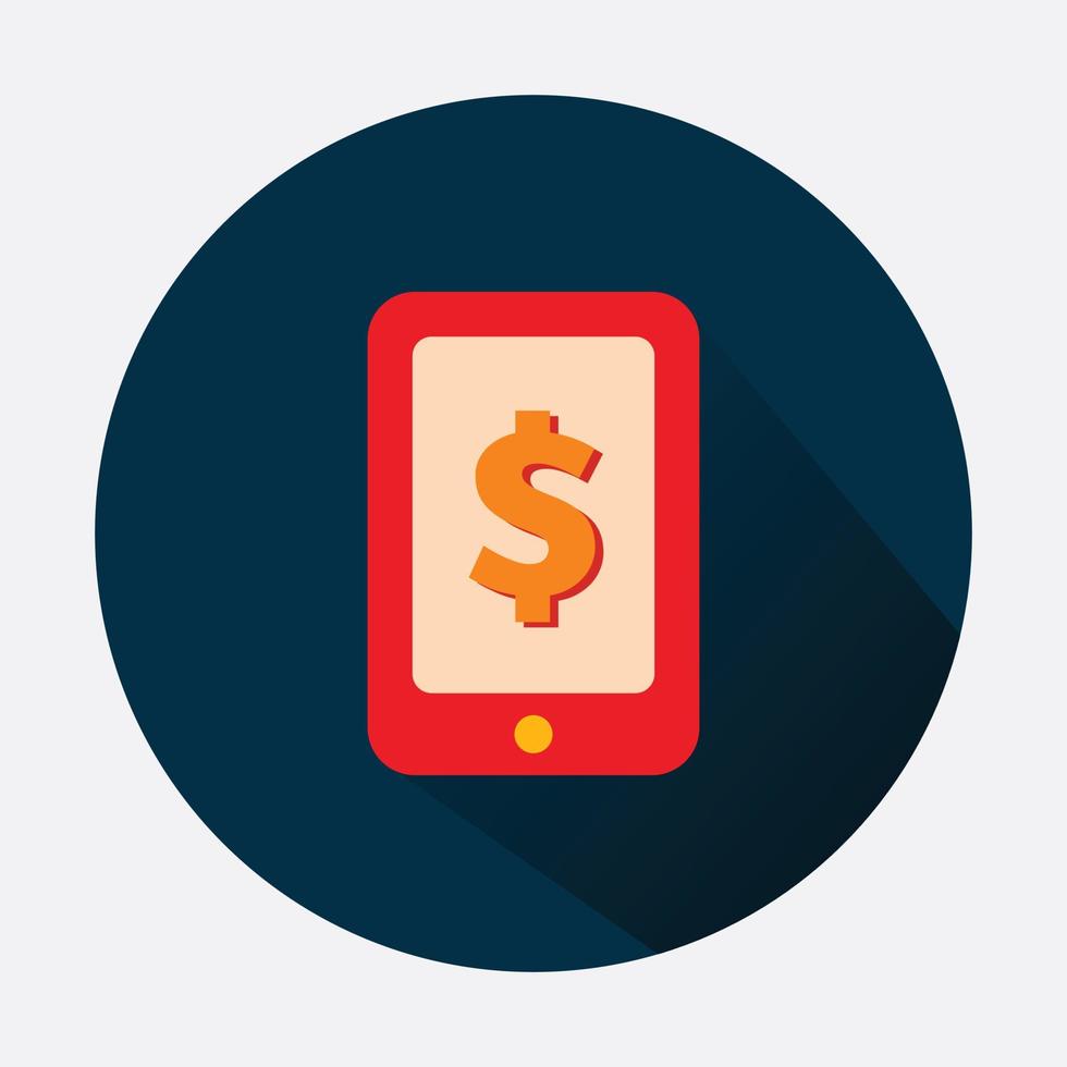 mobile bancario bianca icona nel di moda piatto stile design. vettore grafico illustrazione. adatto per sito web disegno, logo, app, e ui