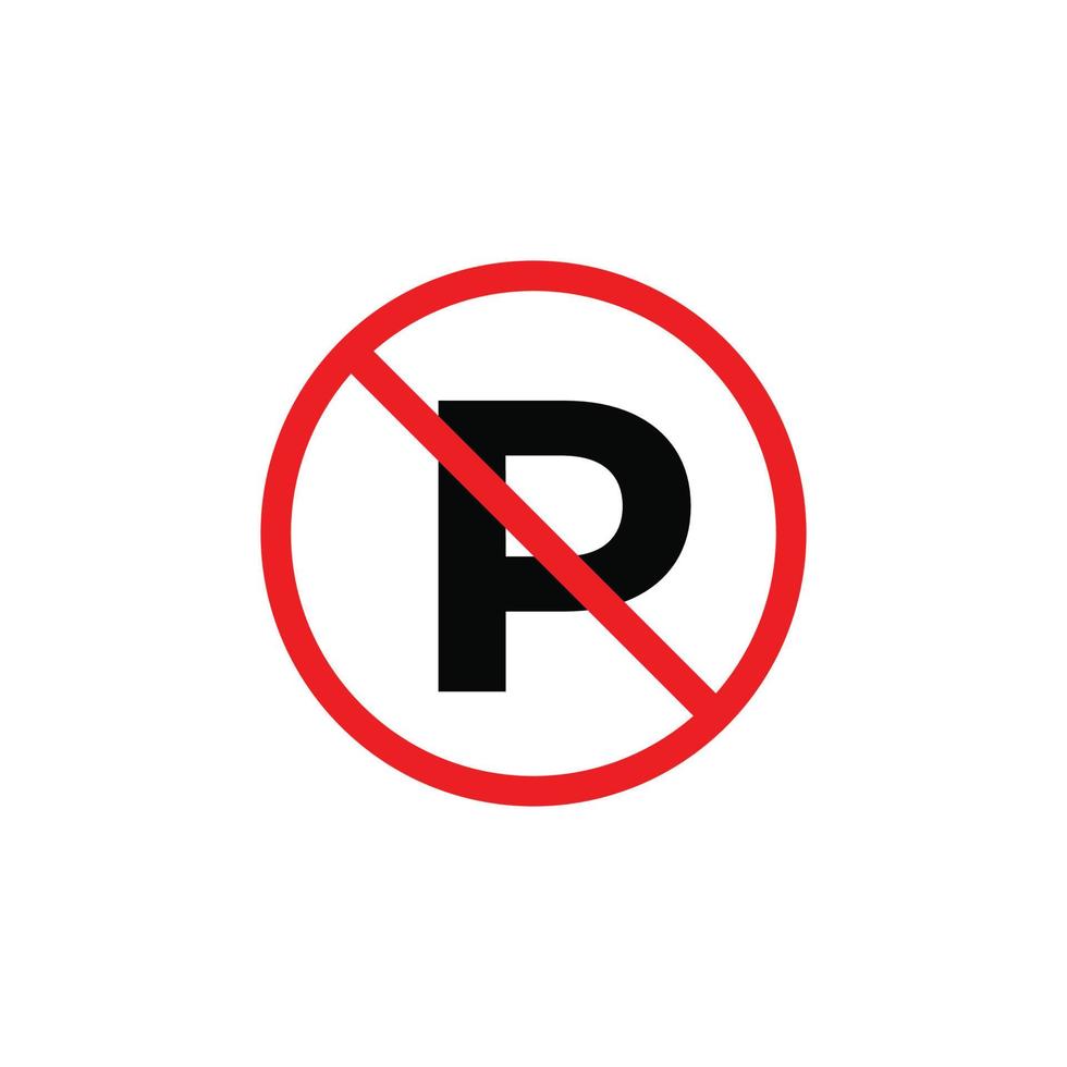 no parcheggio simbolo cartello vettore illustrazione