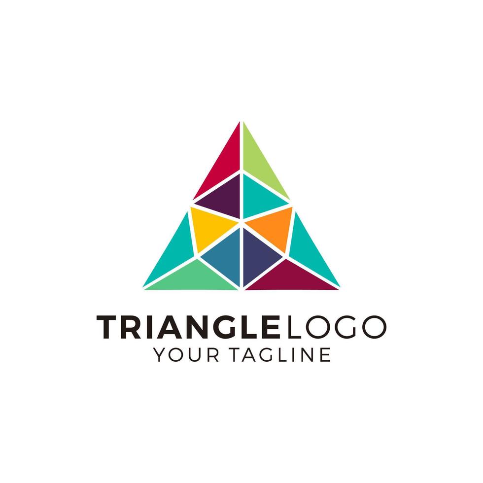 astratto triangolo multicolore logo design vettore illustrazione