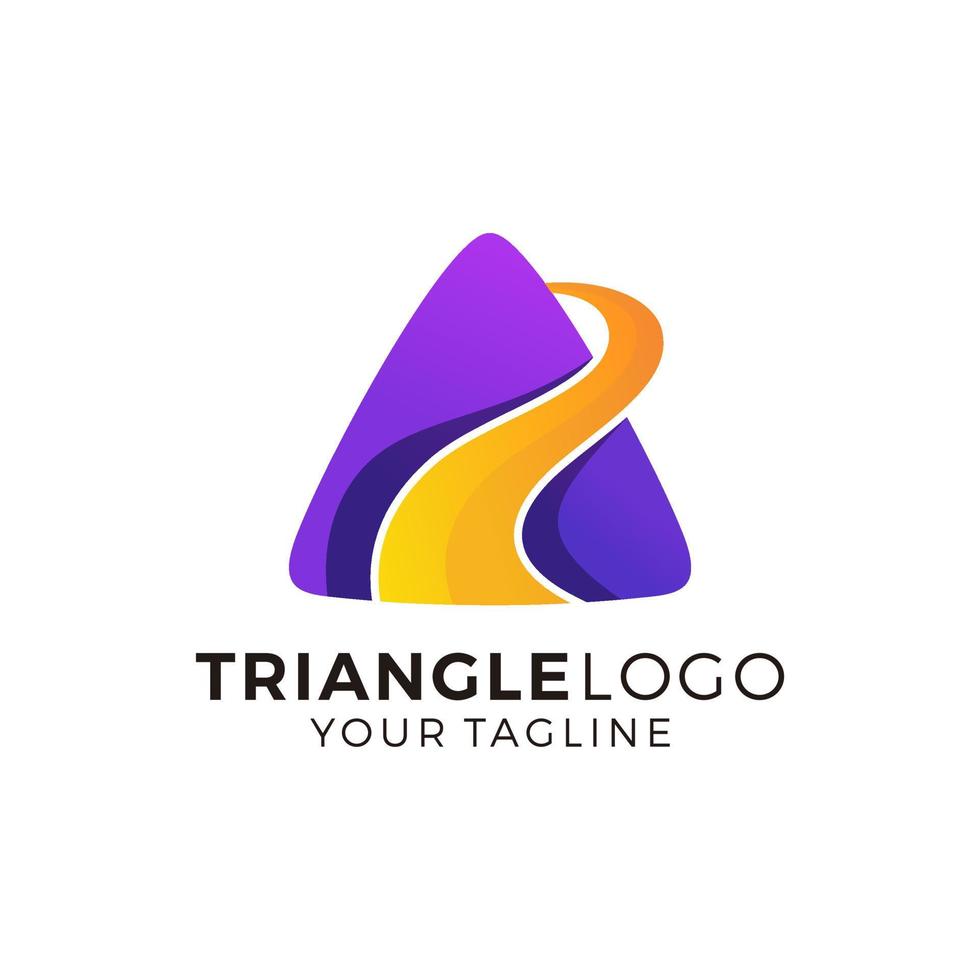 astratto triangolo multicolore logo design vettore illustrazione