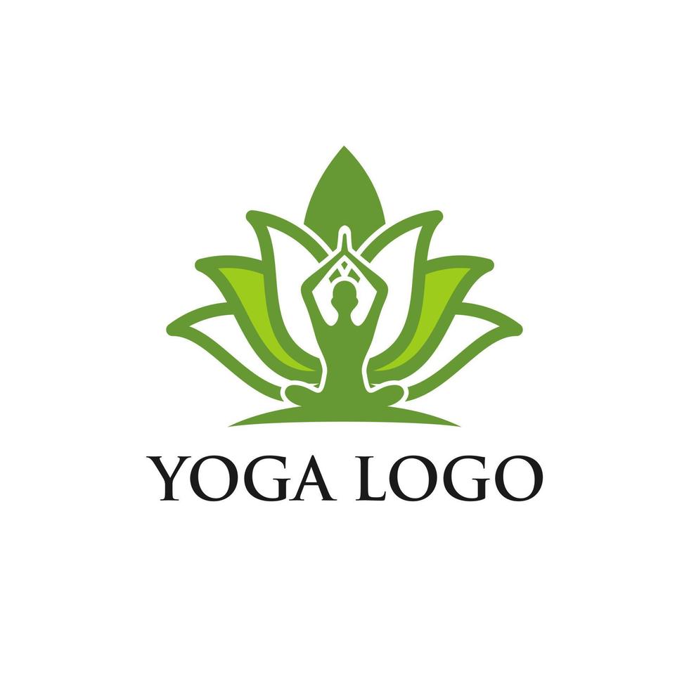 modello di vettore di progettazione di logo di yoga