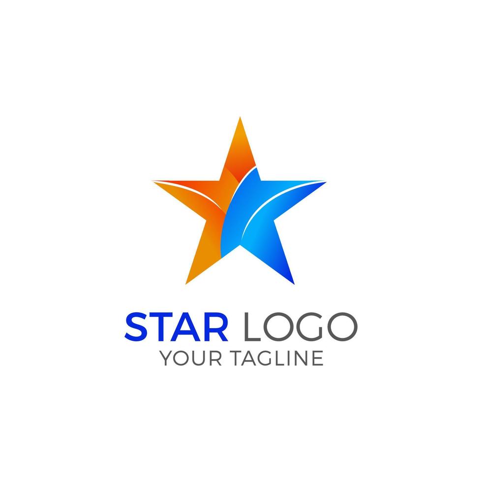 oro stella logo e simbolo vettore modello
