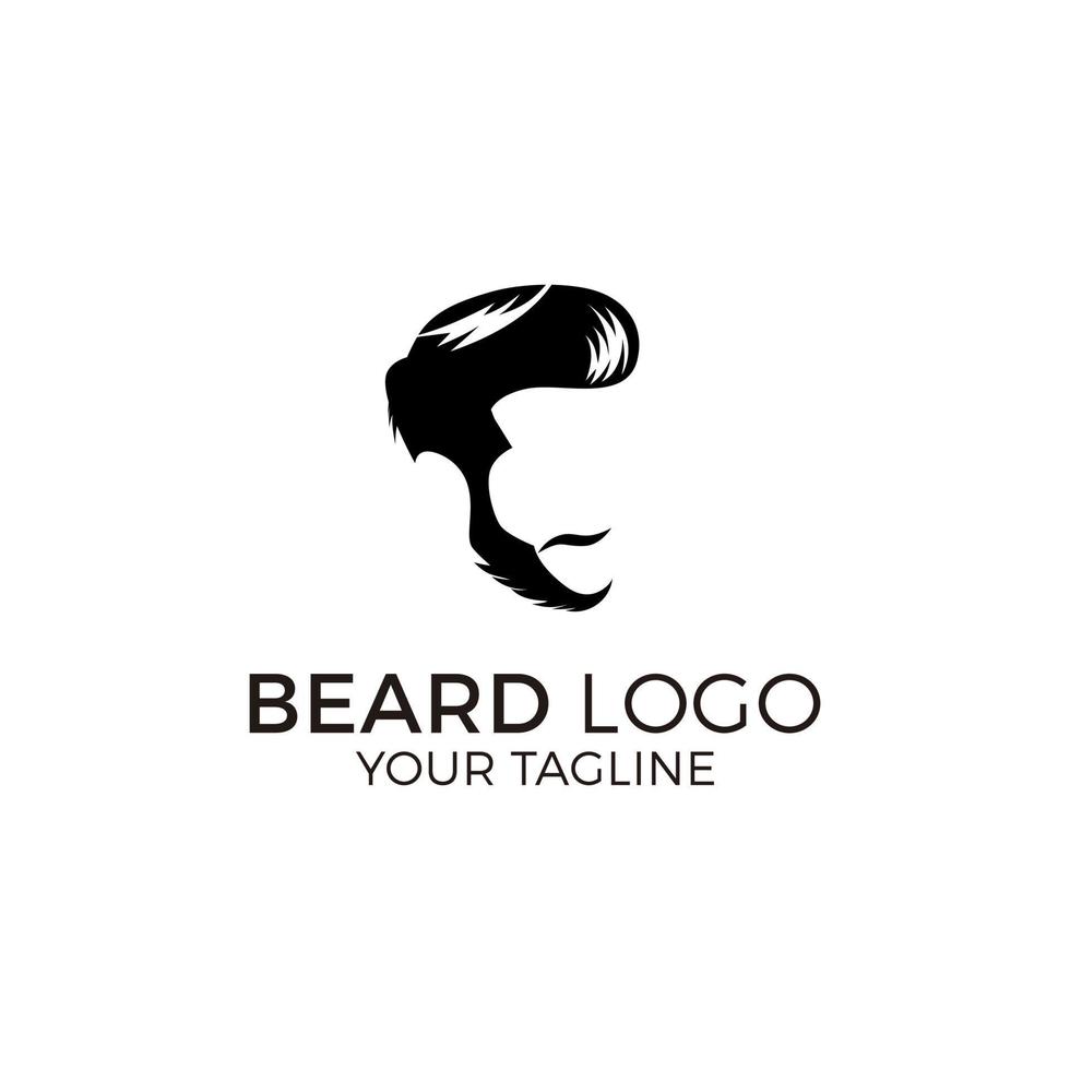 barba uomo logo vettore illustrazione