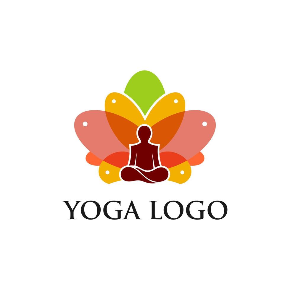 modello di vettore di progettazione di logo di yoga