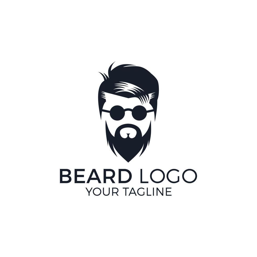 barba uomo logo vettore illustrazione