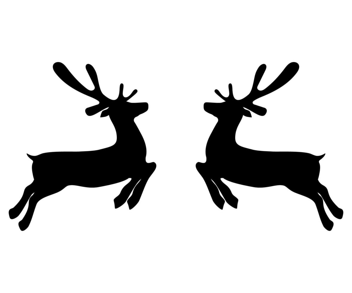 renna è saltare per Natale. icona isolato su bianca vettore