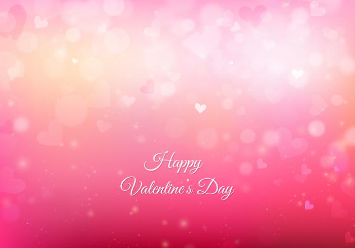 Vector gratis rosa San Valentin sfondo con luci e cuori