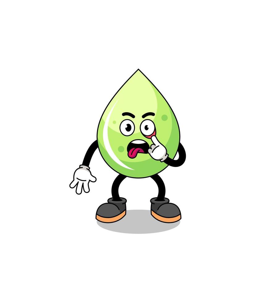 personaggio illustrazione di melone succo con lingua attaccare su vettore