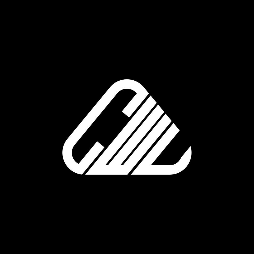 cwu lettera logo creativo design con vettore grafico, cwu semplice e moderno logo nel il giro triangolo forma.