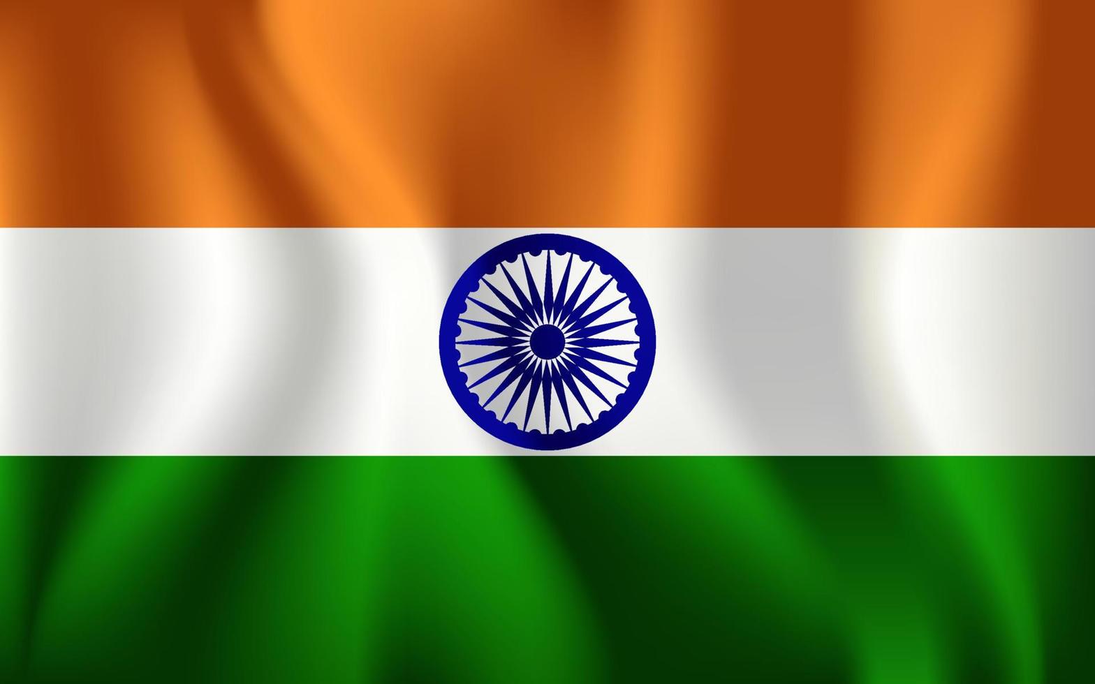 realistico India nazionale bandiera vettore
