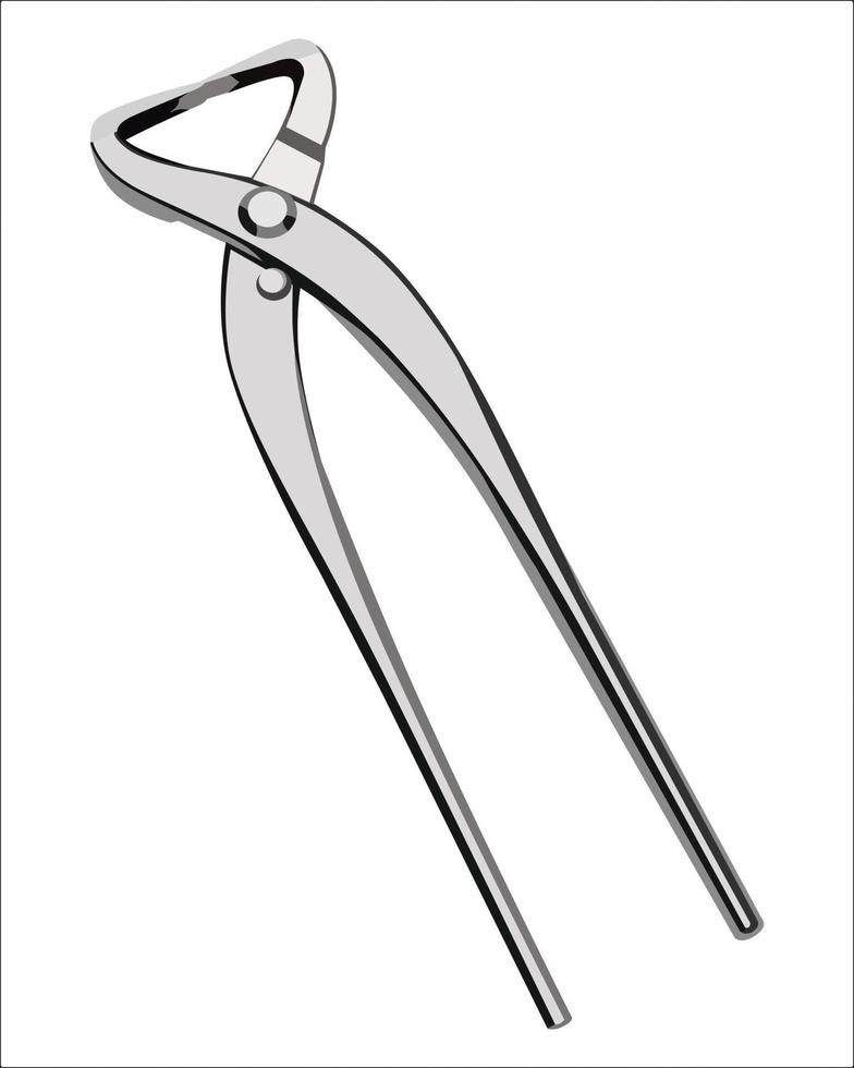 vettore illustrazione di maestro grado 205 mm tronco splitter ramo splitter lega acciaio Bonsai utensili fatto isolato su bianca sfondo. giardinaggio mano utensili