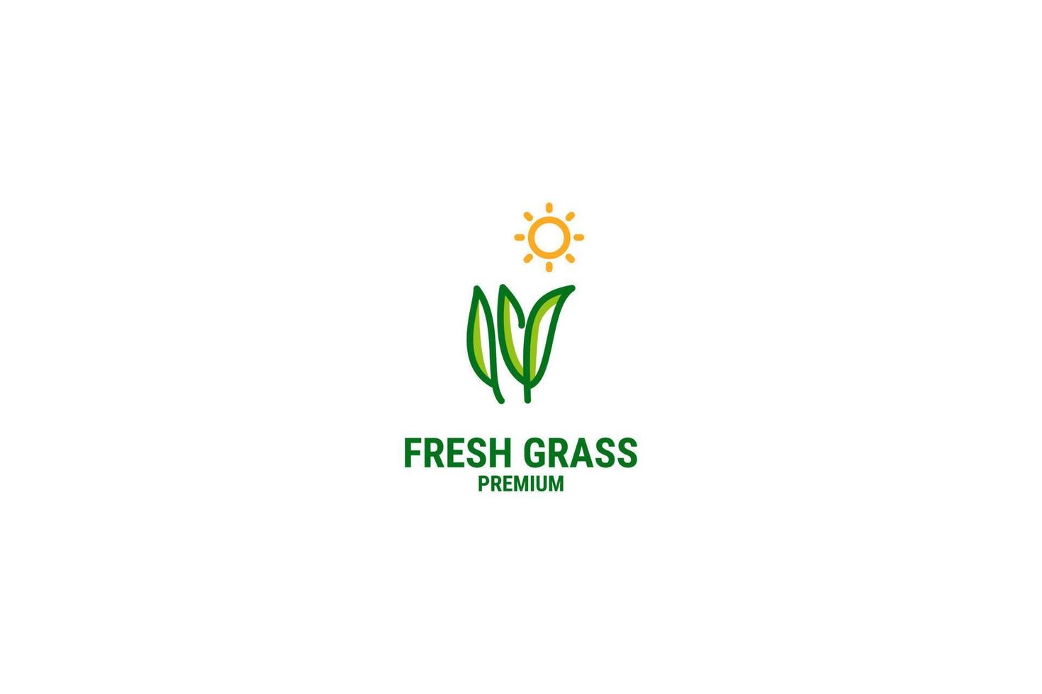 creativo fresco erba con Alba logo design vettore illustrazione