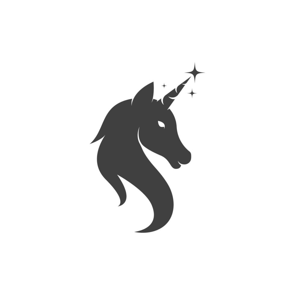 unicorno logo icona vettore illustrazione