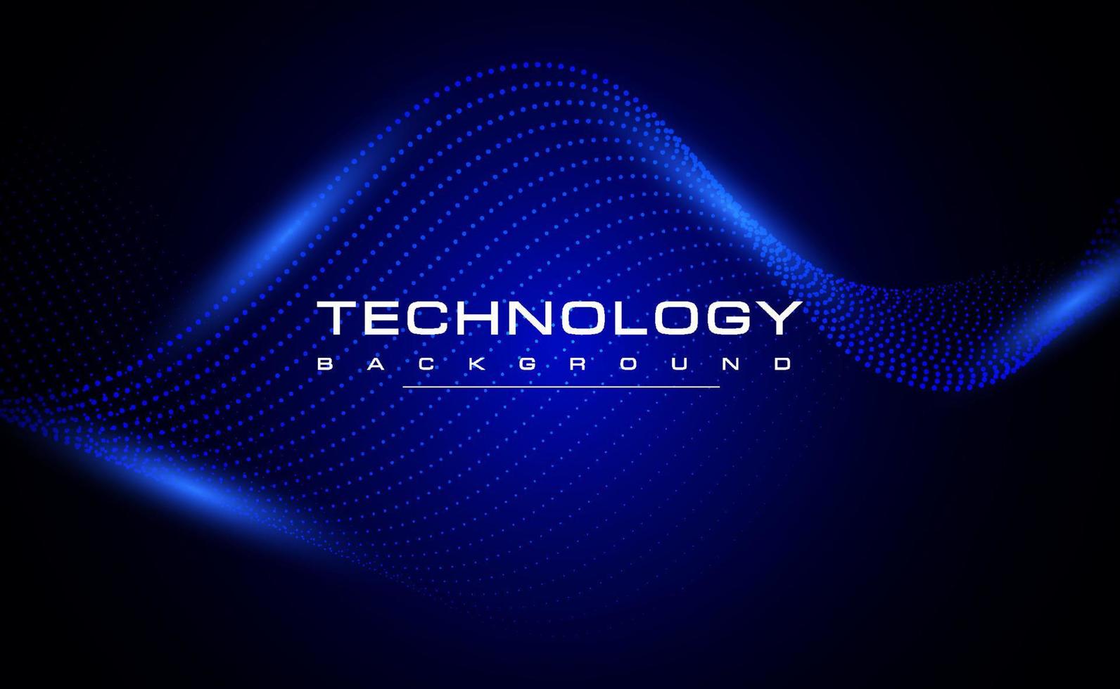 digitale tecnologia blu sfondo, in linea informatica tecnologia algoritmo, buio astratto onda futuristico circuito tecnologia, innovazione futuro, Internet Rete connessione, ai grande dati, puntini illustrazione vettore