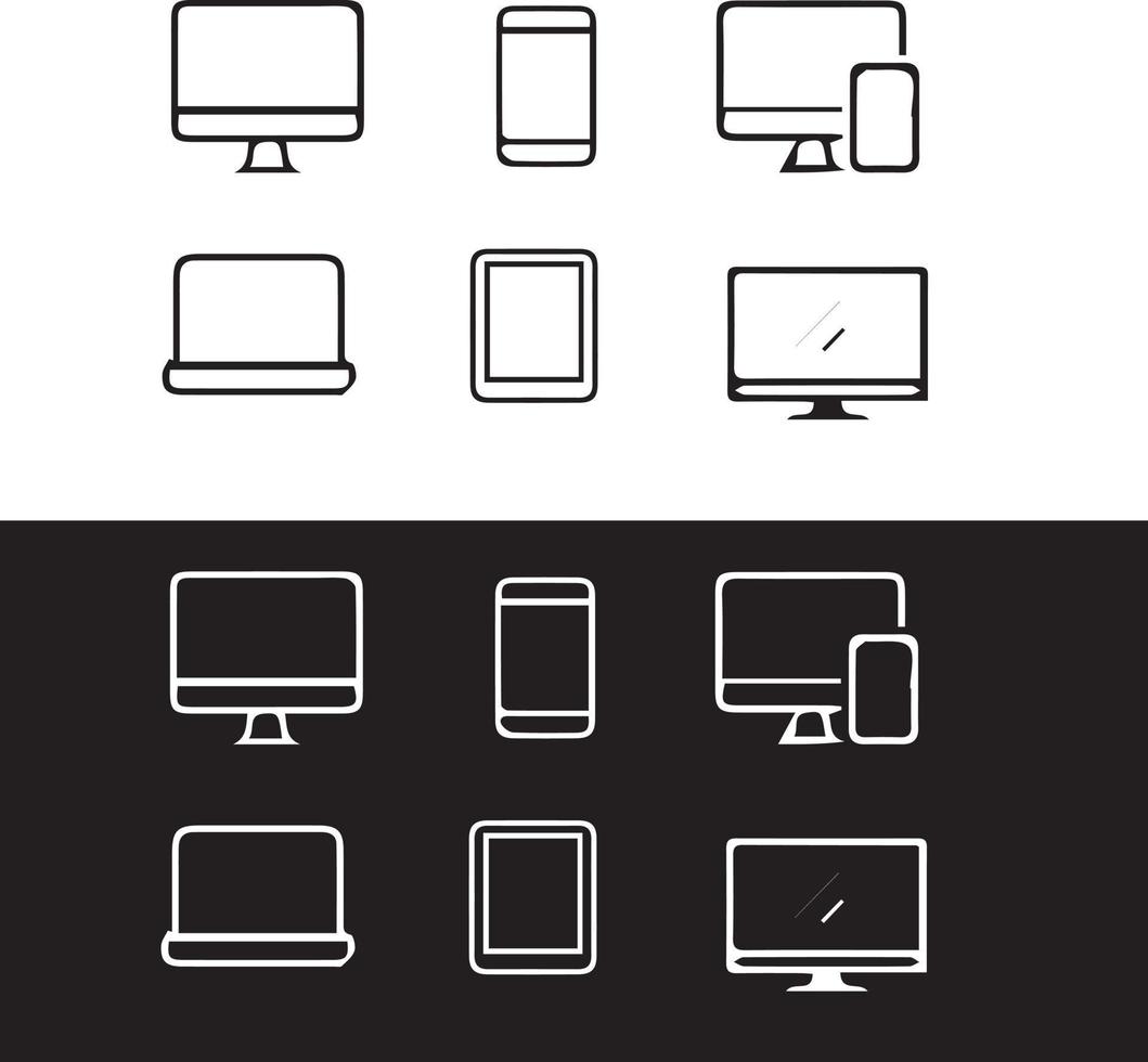 computer e mobile telefoni vettore design.eps