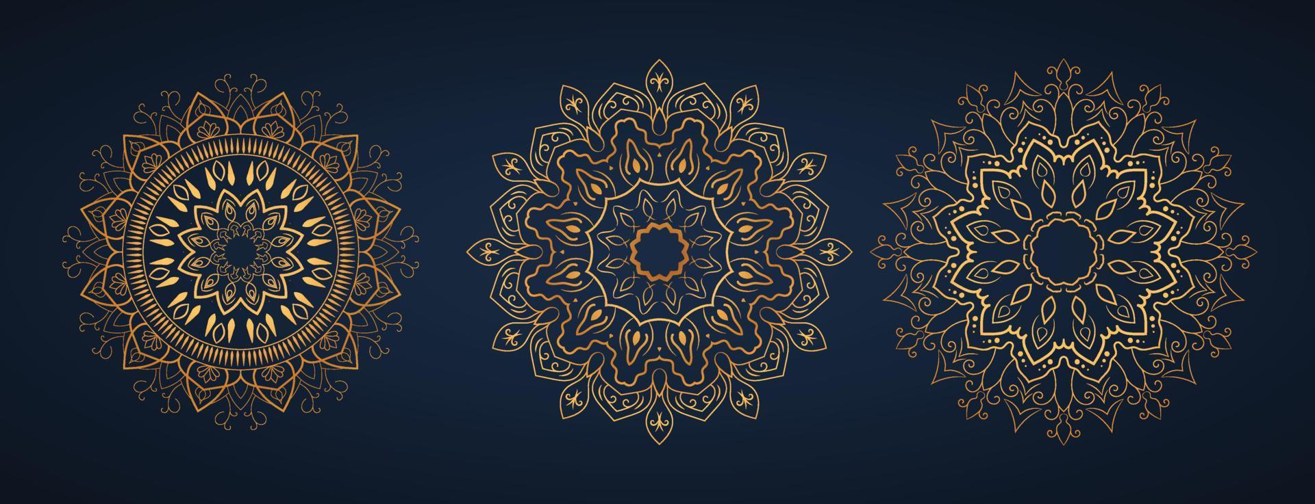 lusso mandala d'oro decorazione invito, astratto, carta, disegno, mandala, bellezza, indiano struttura, etnico disegno, vettore