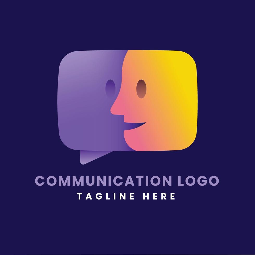 comunicazione logo modello design vettore