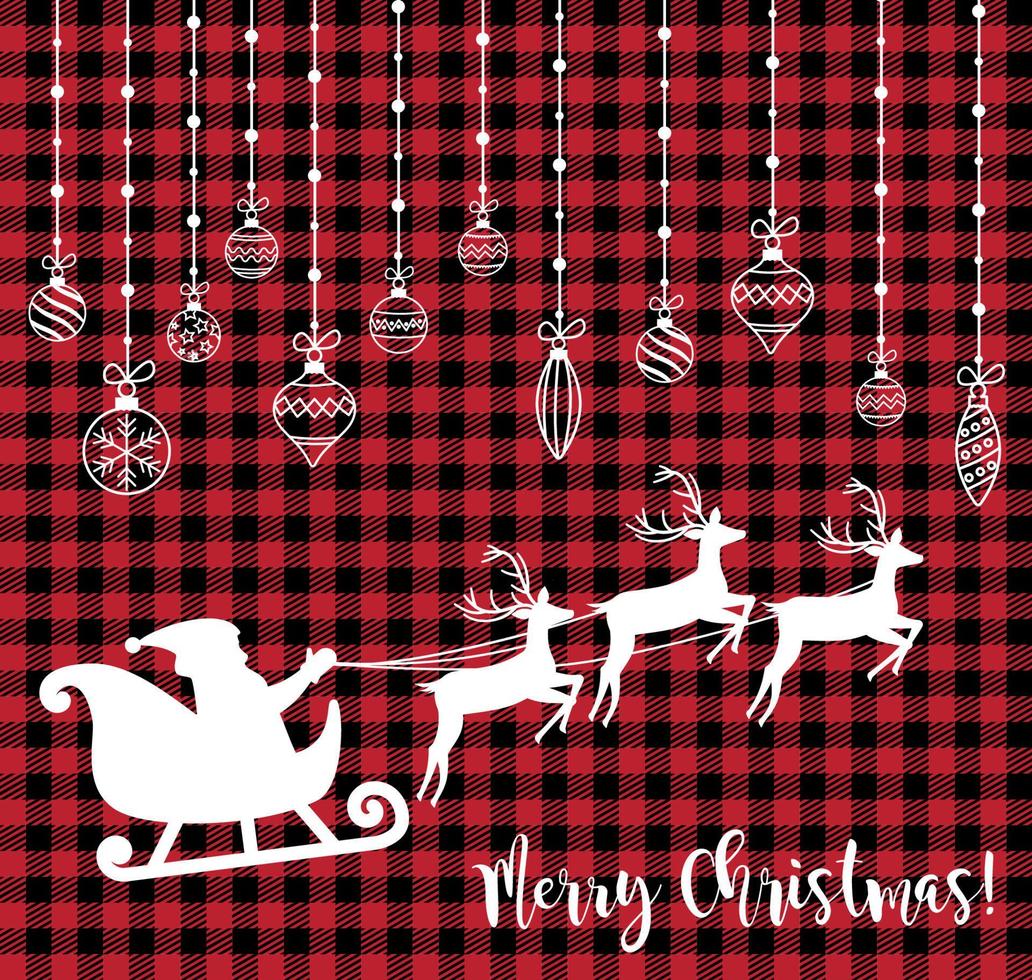 Natale e nuovo anno modello a bufalo plaid. festivo sfondo per design e Stampa esp10 vettore