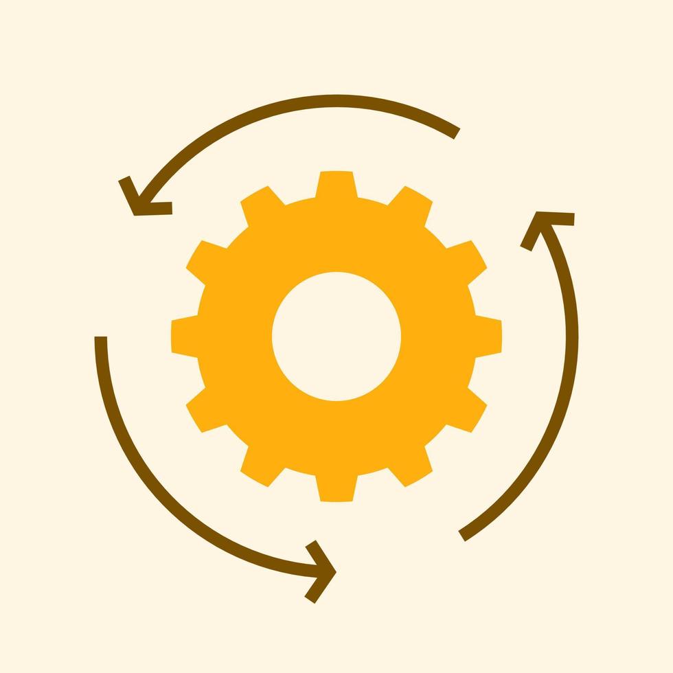 ricaricare Ingranaggio o ruota icona illustrazione vettore