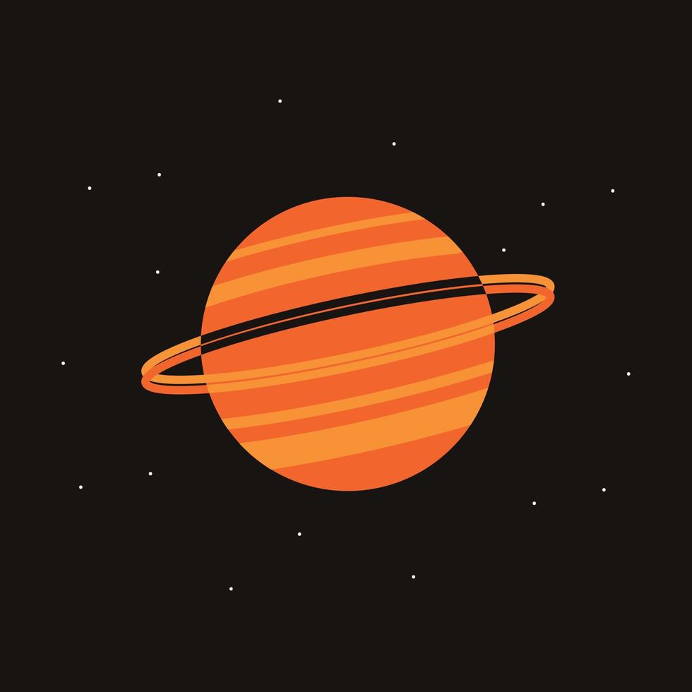 illustrazione di navicella spaziale icona. pianeta su spazio . vettore illustrato.