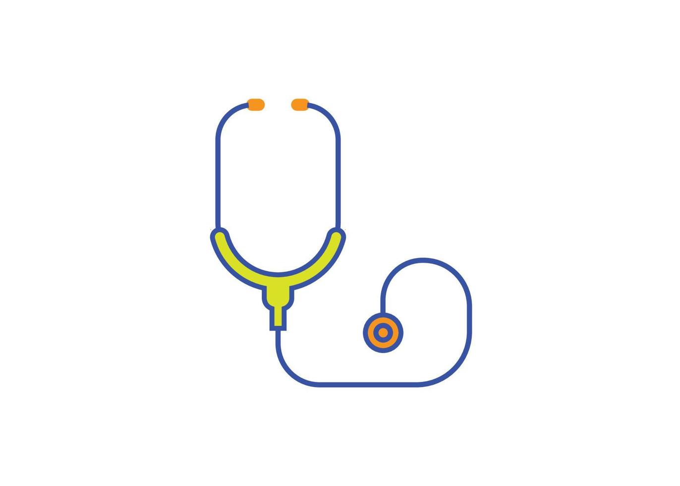 bambini stetoscopio giocattolo icona logo design modello vettore isolato illustrazione