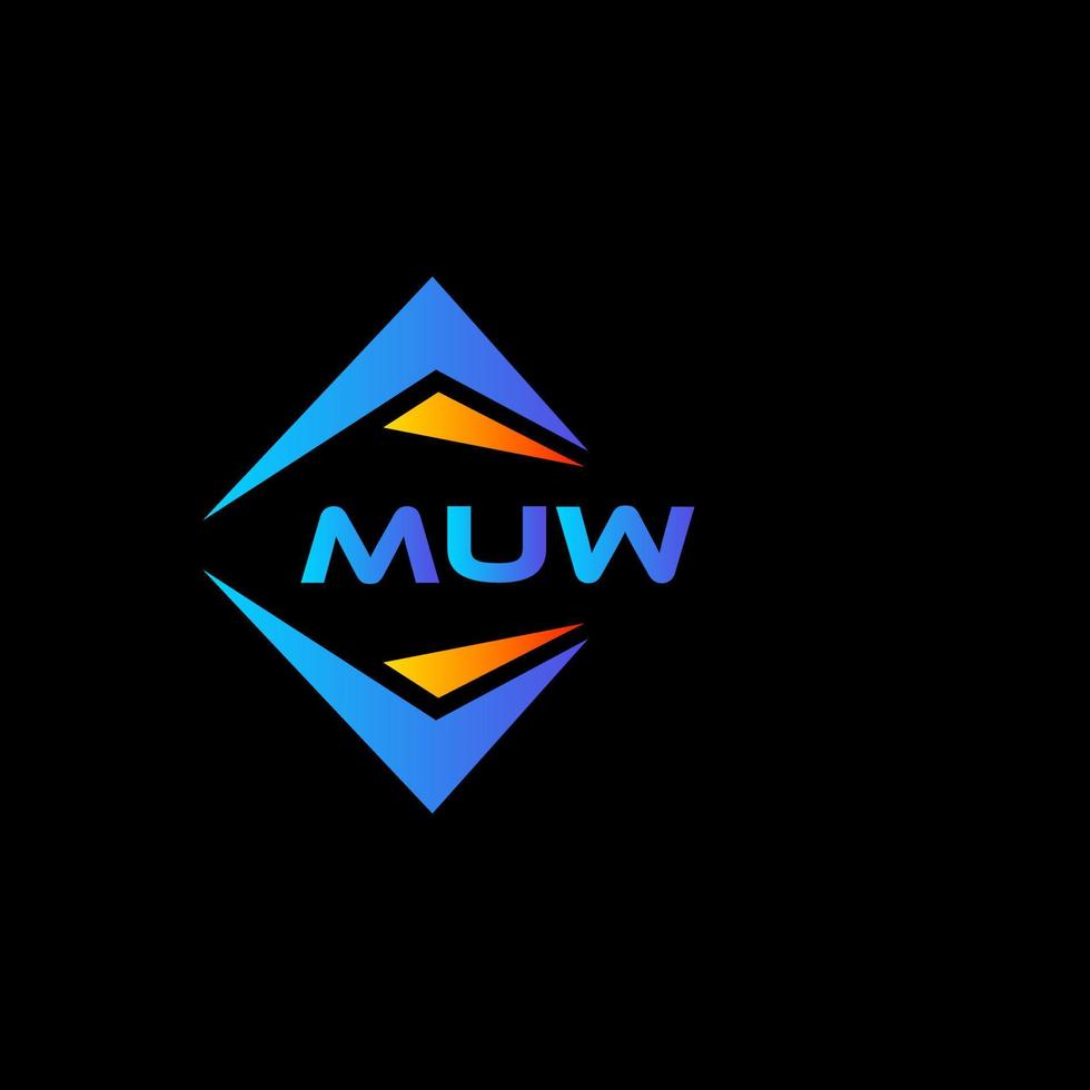 muw astratto tecnologia logo design su nero sfondo. muw creativo iniziali lettera logo concetto. vettore