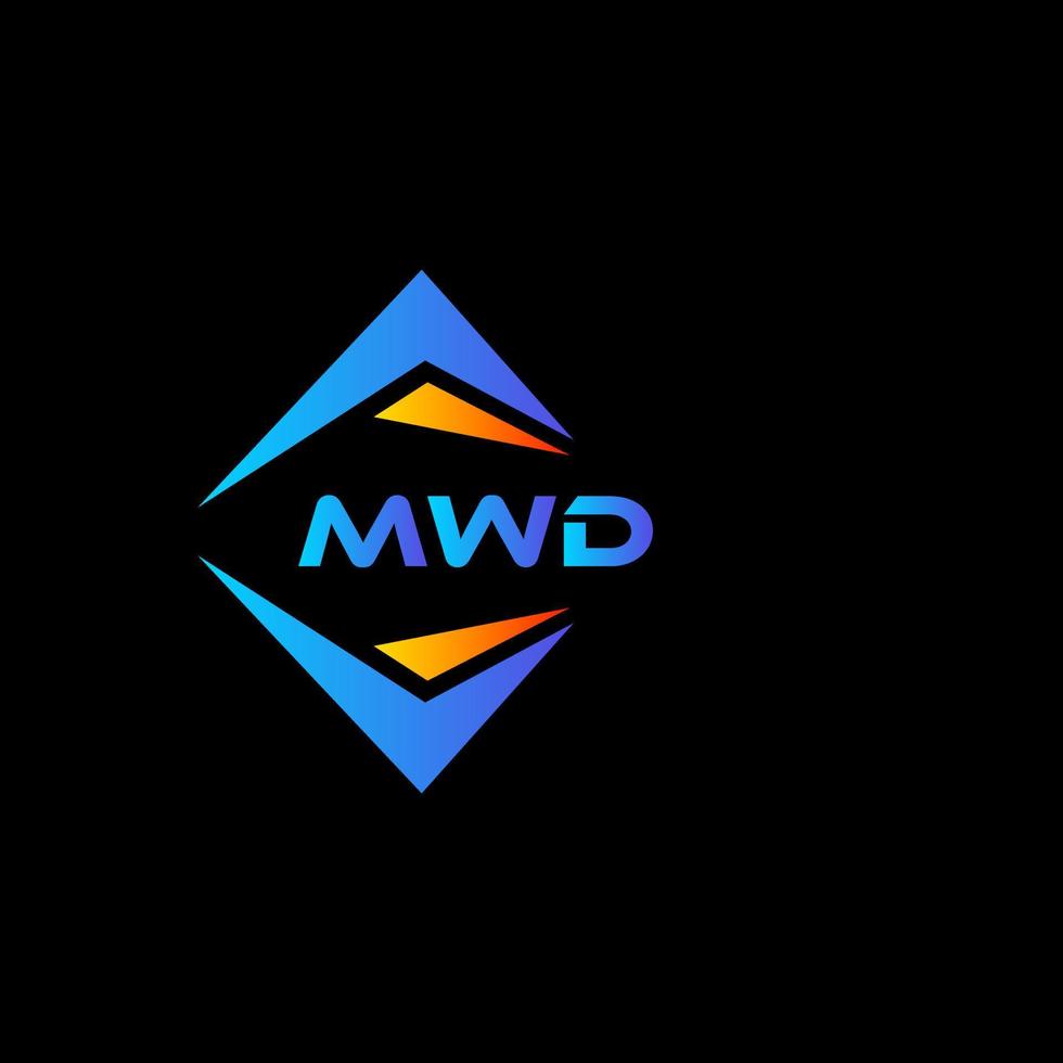 mwd astratto tecnologia logo design su nero sfondo. mwd creativo iniziali lettera logo concetto. vettore