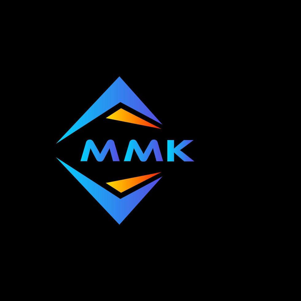 mmk astratto tecnologia logo design su nero sfondo. mmk creativo iniziali lettera logo concetto. vettore