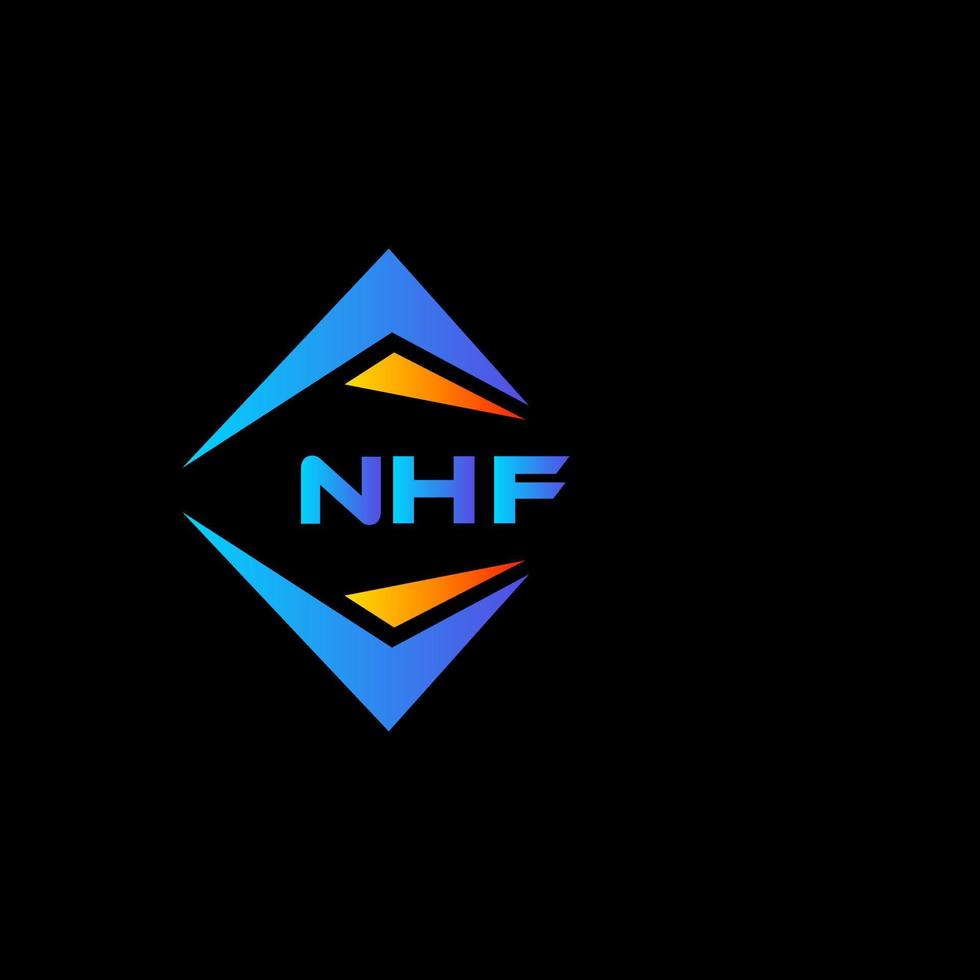nhf astratto tecnologia logo design su nero sfondo. nhf creativo iniziali lettera logo concetto. vettore