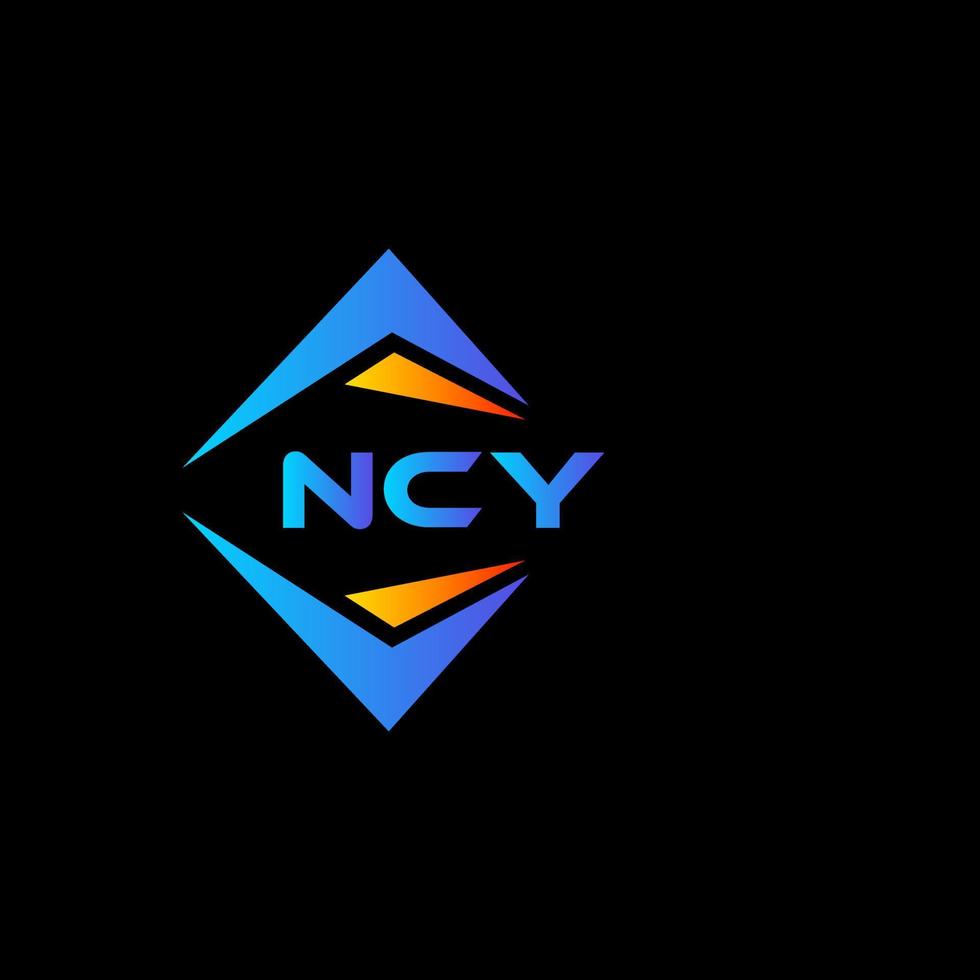 ncy astratto tecnologia logo design su nero sfondo. ncy creativo iniziali lettera logo concetto. vettore